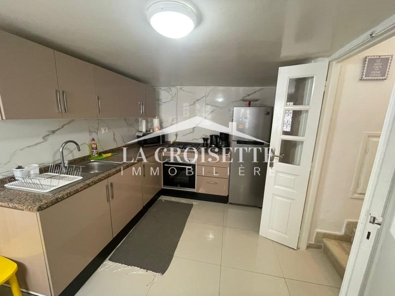 Appartement meublé S+2 avec terrasse vue sur mer à La Marsa