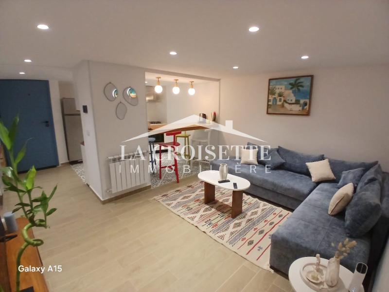 Appartement meublé S+2 avec terrasse à La Marsa