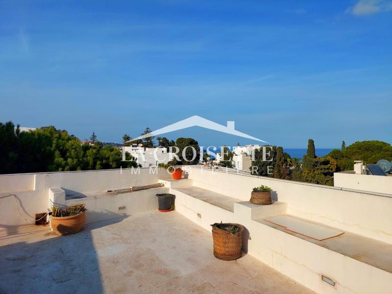 Appartement meublé S+1 avec terrasse vue sur mer à La Marsa