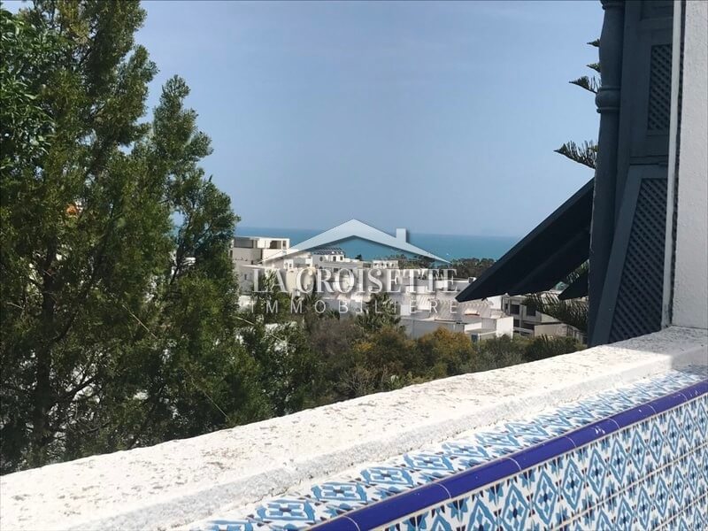 Duplex meublé S+3 vue sur mer et avec jardin à Gammarth 