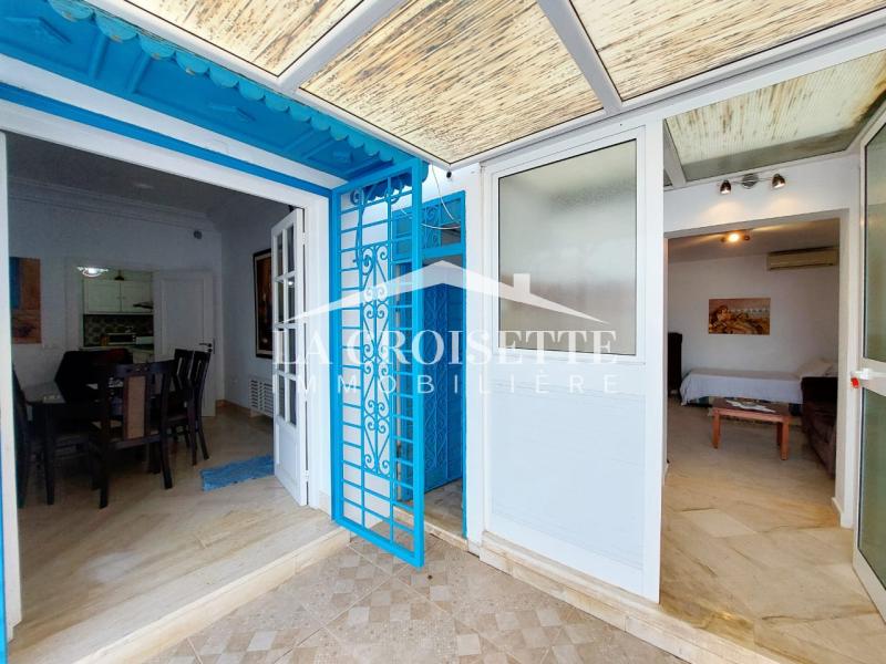 Rez-de-chaussée de villa meublé S+3 avec  Jardin à La Marsa