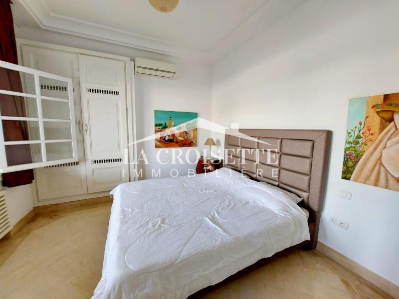 Rez-de-chaussée de villa meublé S+3 avec  Jardin à La Marsa