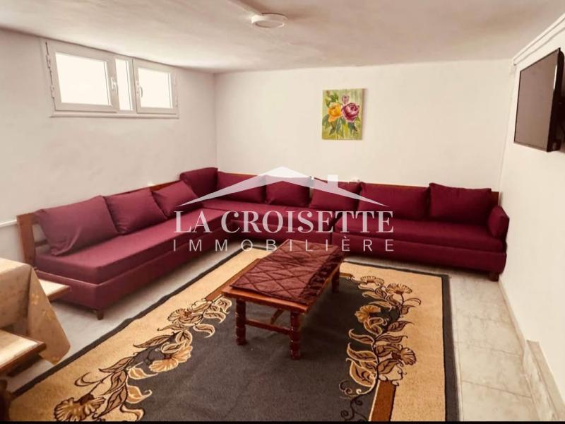 Rez-de-jardin de villa S+2 meublé à La Marsa