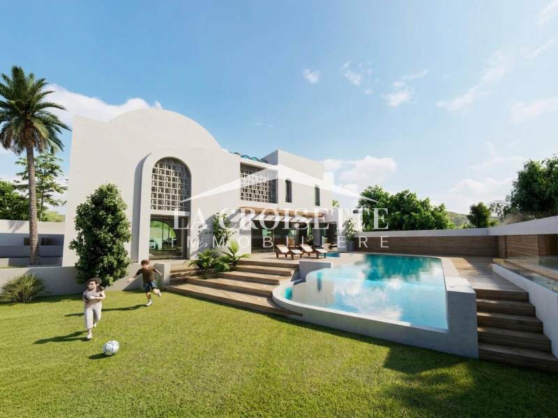 Villa S+6 avec piscine et studio indépendant à Gammarth