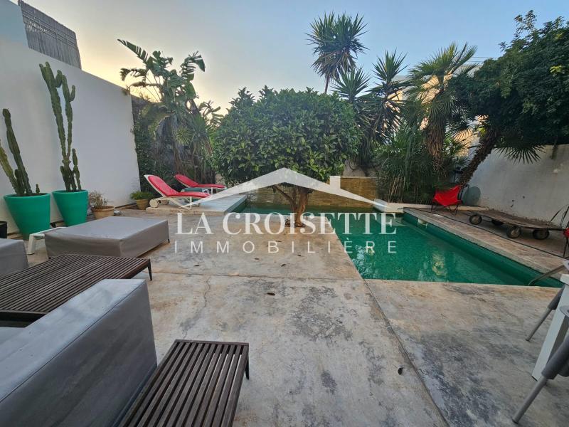 Villa meublée S+3 avec piscine à La Marsa  