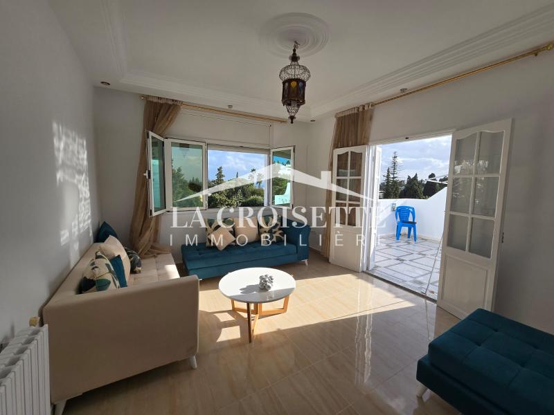 Étage de villa S+2 meublé à Carthage Amilcar